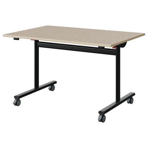 TABLE MALIBU RAB. 120X80 T5 DL ST ISO BEI 1460/BEI NOIR 9005