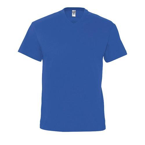 TEE-SHIRT PERSONNALISABLE COL V EN COTON ROYAL