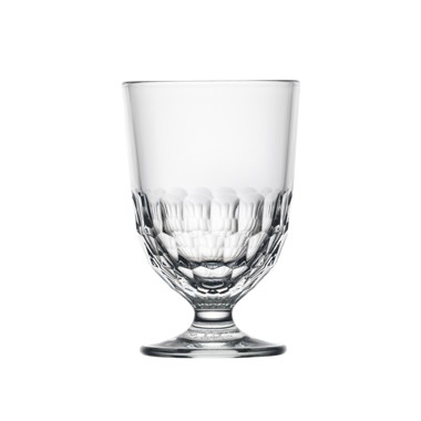 VERRE À VIN À PIED TRANSPARENT EN VERRE PRESSÉ 28.5CL - LOT DE 6 - LA ROCHÈRE - ARTOIS