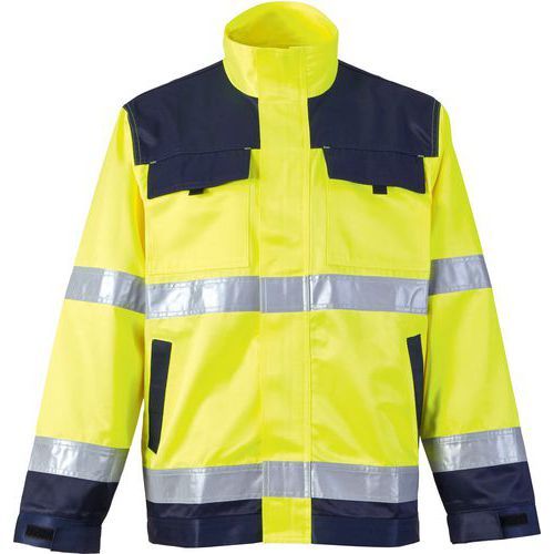 VESTE HAUTE VISIBILITÉ JAUNE ET BLEU MARINE DE TAILLE L - SINGER SAFETY