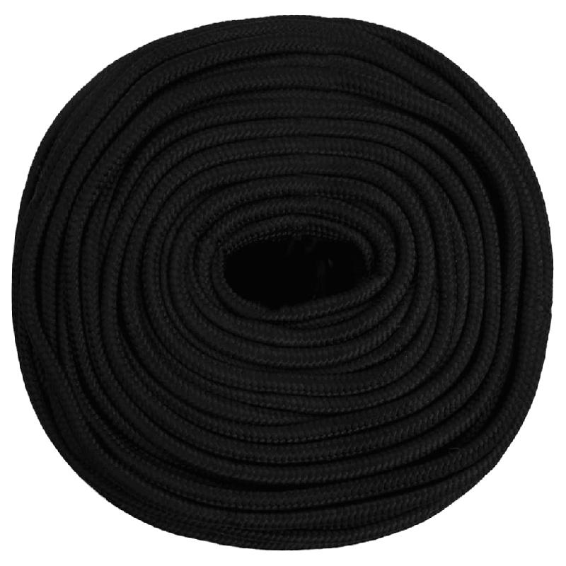 Vidaxl corde de travail noir 8 mm 250 m polyester 152820_0