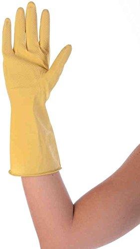 FRANZ MENSCH - Gant universel en latex 'Bettina' Hygostar, taille XL, jaune, 300mm, antidérapant, pour aliments_0