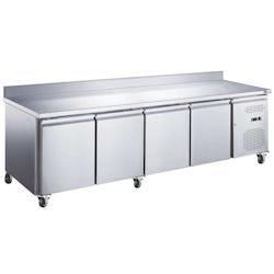 A.C.L - Table réfrigérée 4 portes - 553 L - GN 1/1 avec dosseret évaporateur traité - inox MM99171021_0