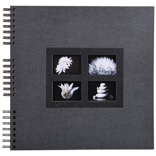 ALBUM PHOTOS À SPIRALES 60 PAGES NOIRES PASSION 32X32CM NOIR - EXACOMPTA