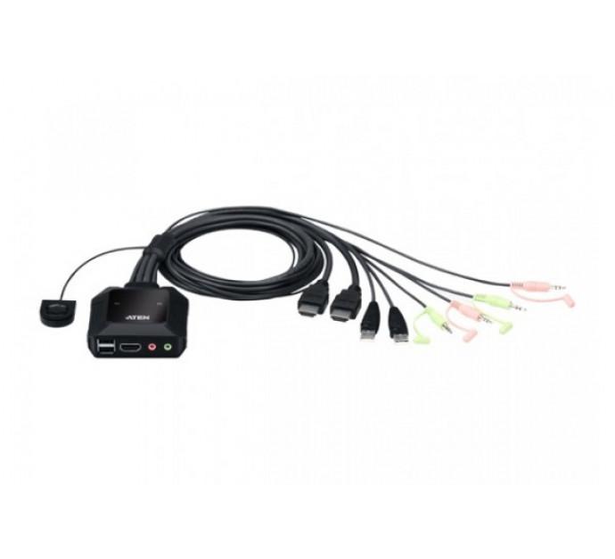 Aten CS22H - Switch KVM HDMI 4K USB 2 ports avec télécommande et sélecteur de port distant_0