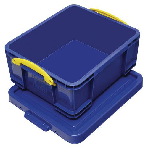 BAC DE RANGEMENT PLASTIQUE + COUVERCLE 18L B LEU - REALLY USEFUL PRODUCTS