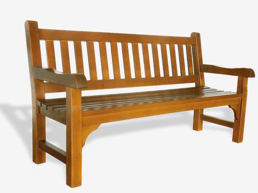 Banc public Göteborg UM345 - bois tropical traité avec finition teinte naturelle_0