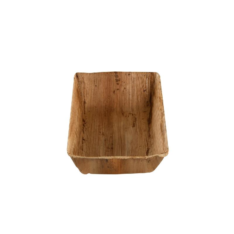 Betik Ecoline – 100 unités – Assiette carrée creuse feuille de palmier – 17 x 17 cm - beige Matériau naturel 1010249_0