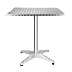 Bolero table de bistrot carrée inox 1 pied 70cm - multi-matériau CG834_0