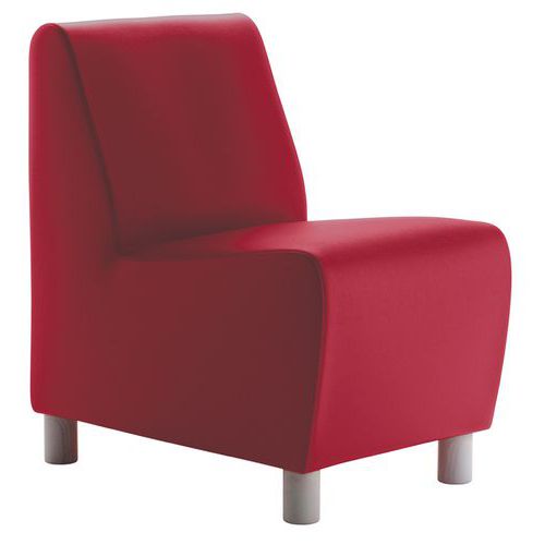 CHAUFFEUSE 1 PLACE IZARI TISSU PVC GROSEILLE - SOKOA