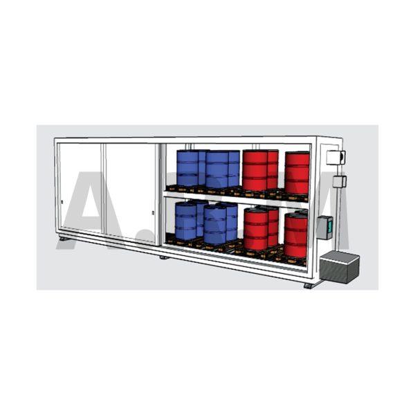 Conteneur régulé - 8 mètres - 2 niveaux pour  stockage_0