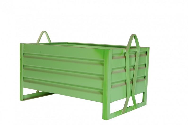 Conteneur tôle à lyre - acier épaisseur 2 mm ou 1.5 mm - gerbable 4/1 pour transport routier_0