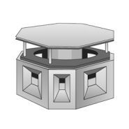 Cotrek - chapeau de cheminée - collinet - dimensions 15x15 cm_0