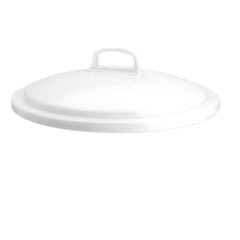 Couvercle avec poignée pour poubelle ronde tri sélectif 50L Gilac - Blanc_0