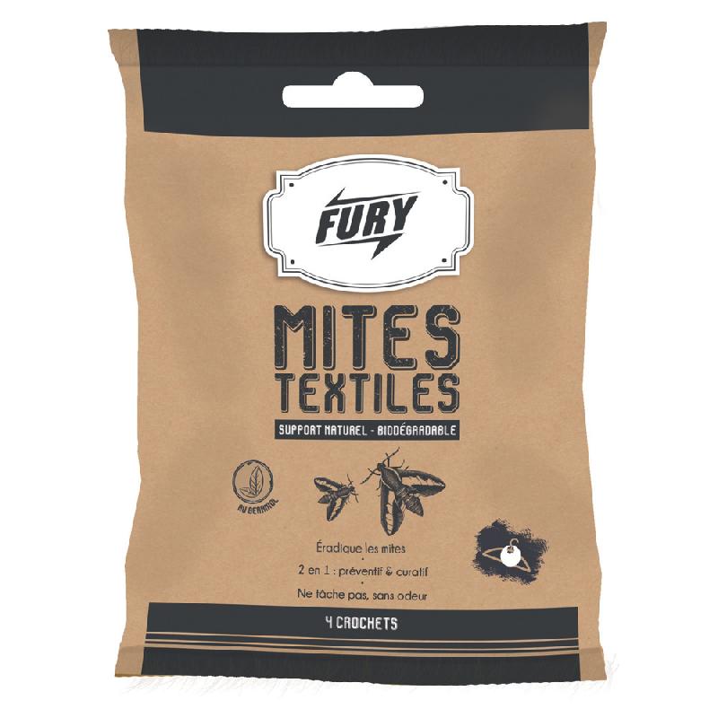 CROCHETS ANTI-MITES TEXTILES FURY, LOT DE 4