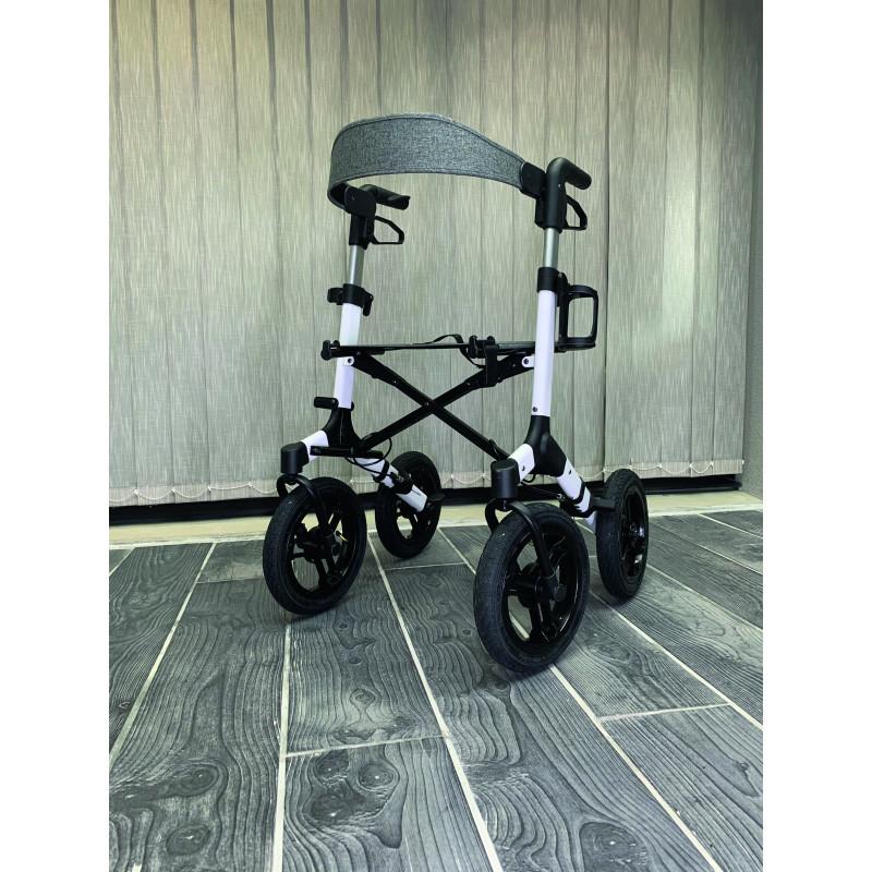 Déambulateur tout terrain NeoFun - 4 roues gonflables - Aluminium léger et réglable_0