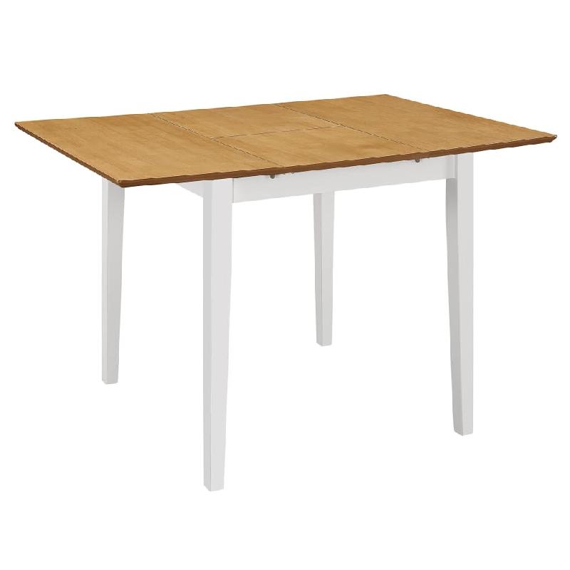Décoshop26 - Table de salle à manger design moderne extensible (80-120) x 80 x 74 cm MDF blanc et marron DEC036862 - marron 3000261439561_0