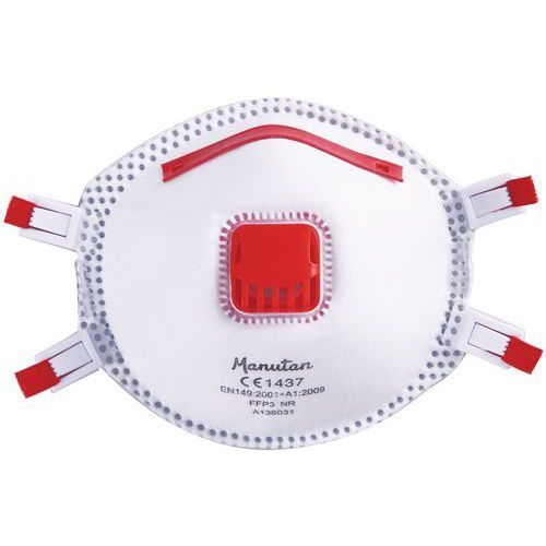 DEMI-MASQUE RESPIRATOIRE COQUE FFP2 + BLANC - MANUTAN EXPERT