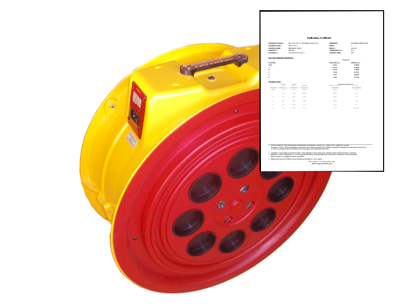 ETALONNAGE POUR VENTILATEUR RETROTEC 1000 OU 3300, 5000 OU 6000 CONFORME RÈGLES 2015 - SERETARX000-COFRAC