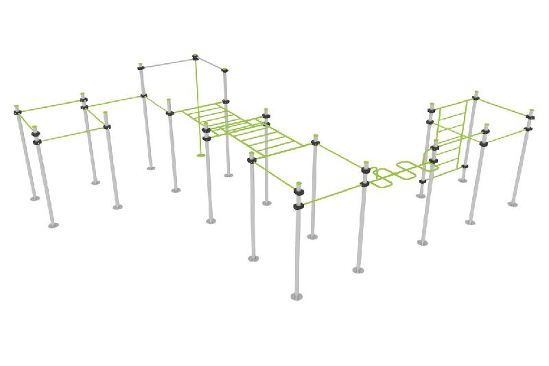 ENSEMBLE STREET WORKOUT 18 POTEAUX - FIXATION PLATINES - MANUTAN COLLECTIVITÉS