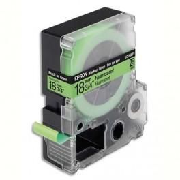 EPSON CASSETTE POUR LW-400/900P - LC5GBF9 FLUORESCENT NOIR SUR VERT 18/9 C53S626403