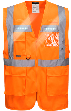 Gilet réfléchissant executive Orion LED orange L476, XXL - normes EN ISO 20471 et RIS 3279-TOM_0