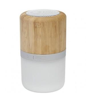 HAUT-PARLEUR BLUETOOTH AUREA EN BAMBOU AVEC LUMIÈRE - NATUREL - ACCESSOIRES AUDIO ET VIDÉO PUBLICITAIRES