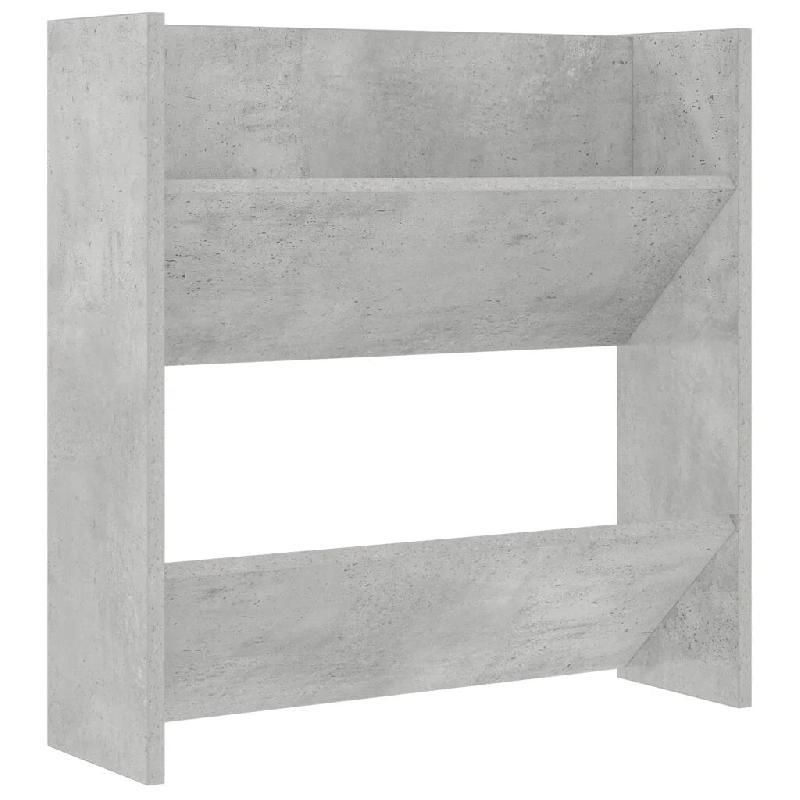 Helloshop26 - Armoire à chaussures murale moderne pratique rangement 60 x 18 x 60 cm en aggloméré gris béton 02_0047889 - gris 3000235002616_0