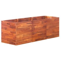 Helloshop26 - Jardinière lit surélevé plantes fleurs jardin d'acacia 150 x 50 x 50 cm 02_0001185 - 3000075491533_0