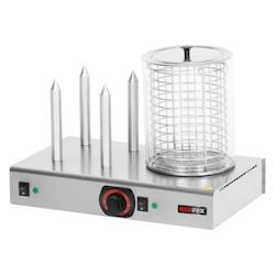 Hot dog 4 plots avec un panier  avec manchon en verre HD 04 NK - Redfox - aluminium 0605848673180_0