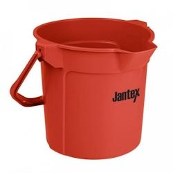 Jantex Seau gradué avec bec verseur 14 Litres, en polypropylène rouge - 5050984756351_0