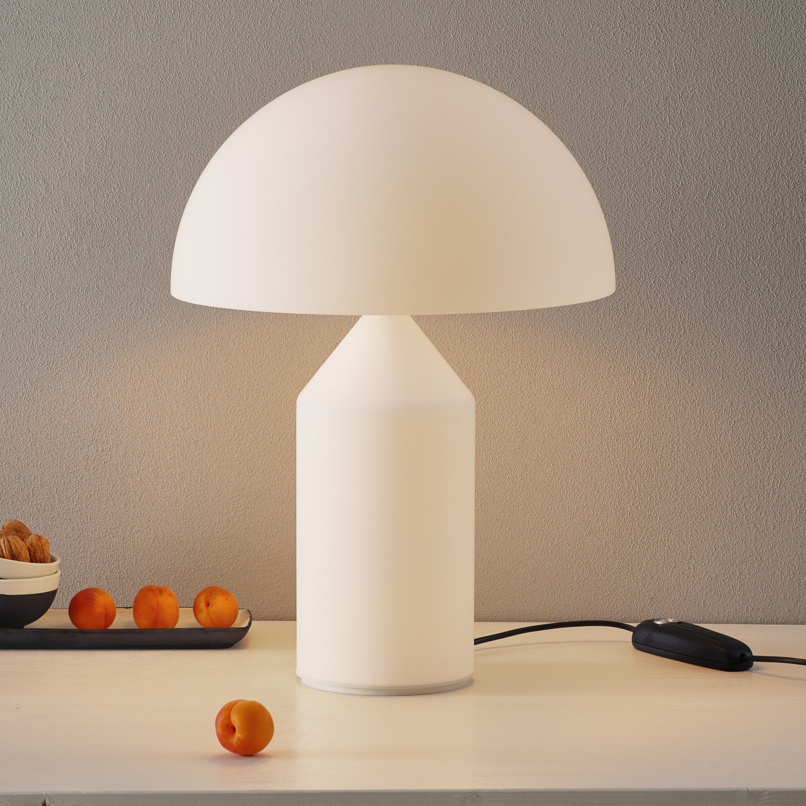 OLUCE ATOLLO - LAMPE À POSER EN VERRE DE MURANO, 50 CM