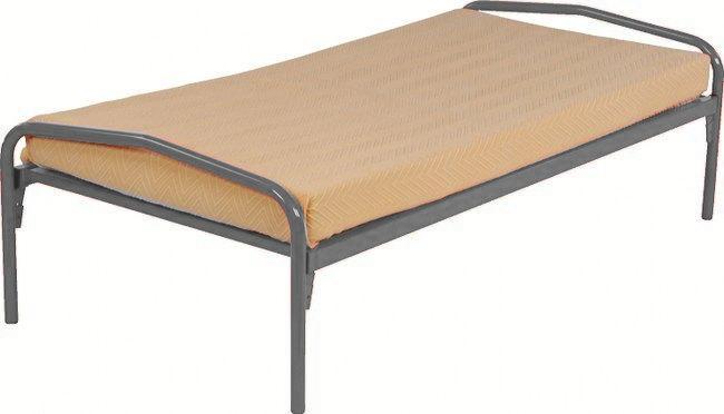 LIT EVOLUTION STANDARD 90X190 CM SOMMIER TREILLIS RAL 9006 ALU - MANUTAN COLLECTIVITÉS