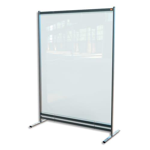 Nobo cloison de séparation film pvc transparent premium plus, sur pied mobile, l148 x h206 x p61 cm_0