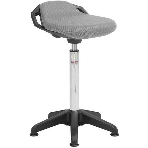 TABOURET OCTOPUS SPACE - TISSU 3D - HAUT - PATIN - GRIS - GLOBAL PROFESSIONAL SEATING