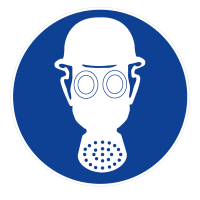 PANNEAU OBLIGATION DE PORTER UN CASQUE ET UN MASQUE DE PROTECTION RESPIRATOIRE