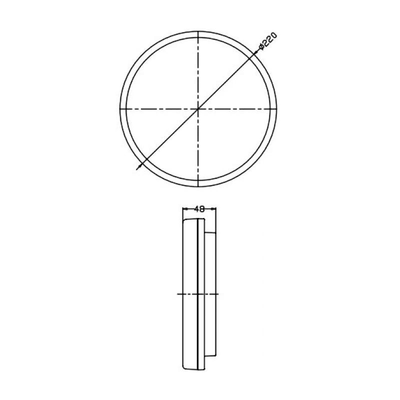 DEKO-LIGHT PLAFONNIER LED ALTAIS, IP54, Ø 22 CM
