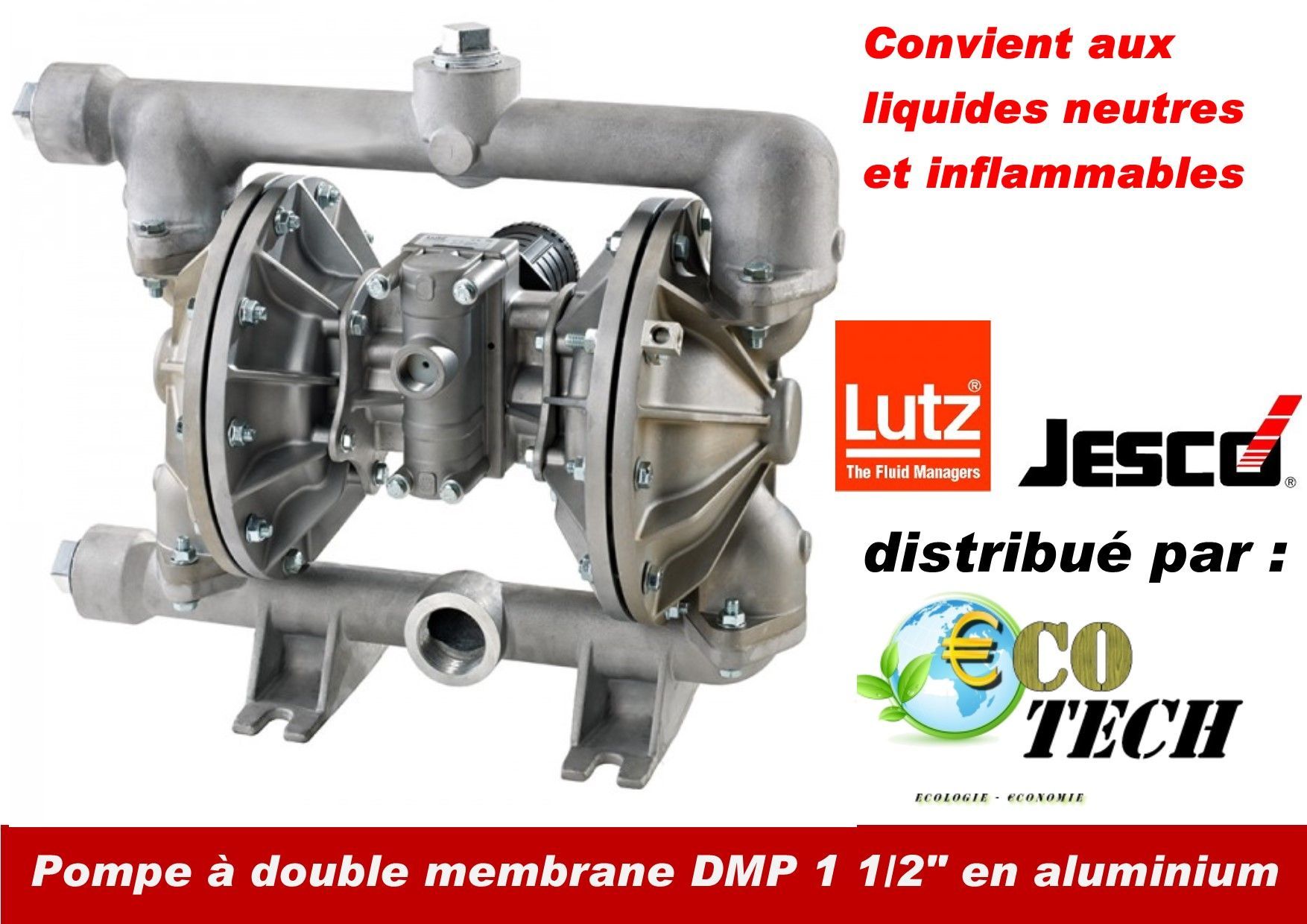 Pompe LUTZ à double membrane DMP 1 1/2