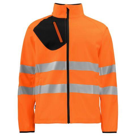 PROJOB 6432 SOFTSHELL - EN ISO 20471 CLASSE 3/2 ORANGE/NOIR - TAILLE M