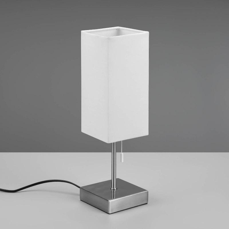 REALITY LEUCHTEN LAMPE À POSER OLE AVEC PORT USB, BLANC/NICKEL