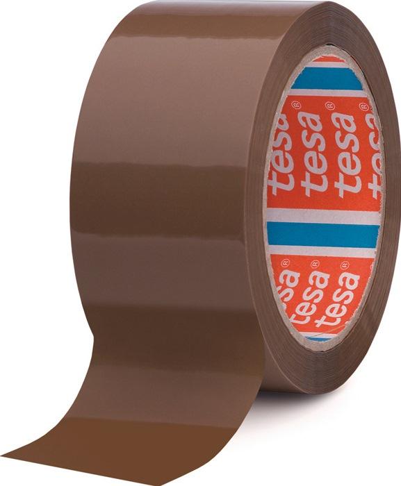 Ruban adhésif d'emballage en PP tesapack® 4280 - chamois - 66 m x 50 mm - rouleau TESA_0