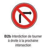Signalisation d'interdiction - Type B2b - Interdiction de tourner à droite - Formats de 450 mm à 1250 mm_0