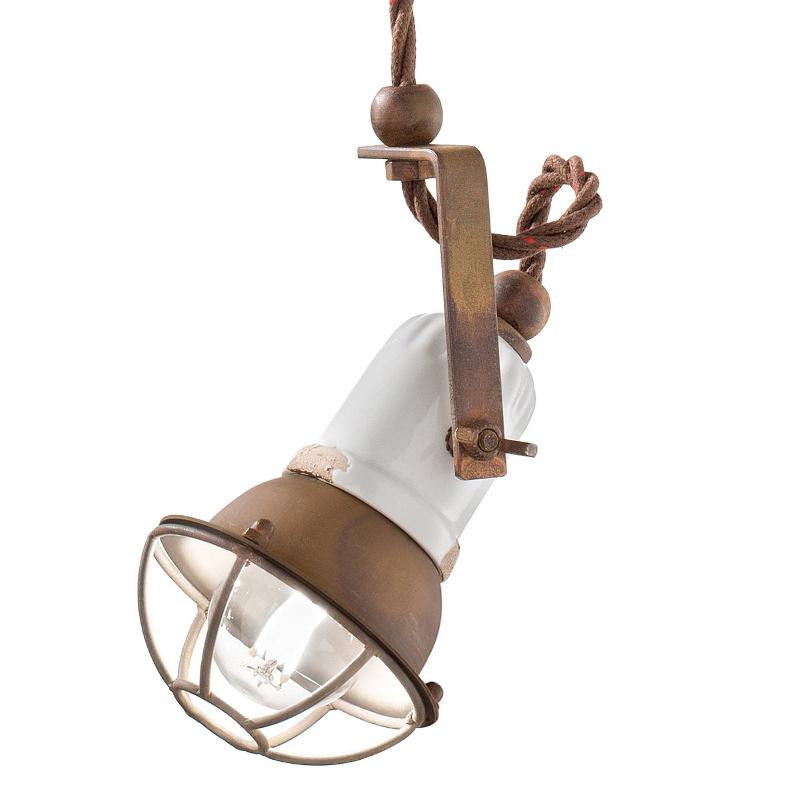 FERROLUCE SPOT LED SPOT C1660/1 AVEC CORBEILLE BLANC