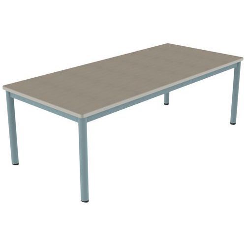 TABLE CARÉLIE MOB 180X80 T3 STR POLY. ÉRABLE G. BEIGE/LAGON - MOBIDECOR