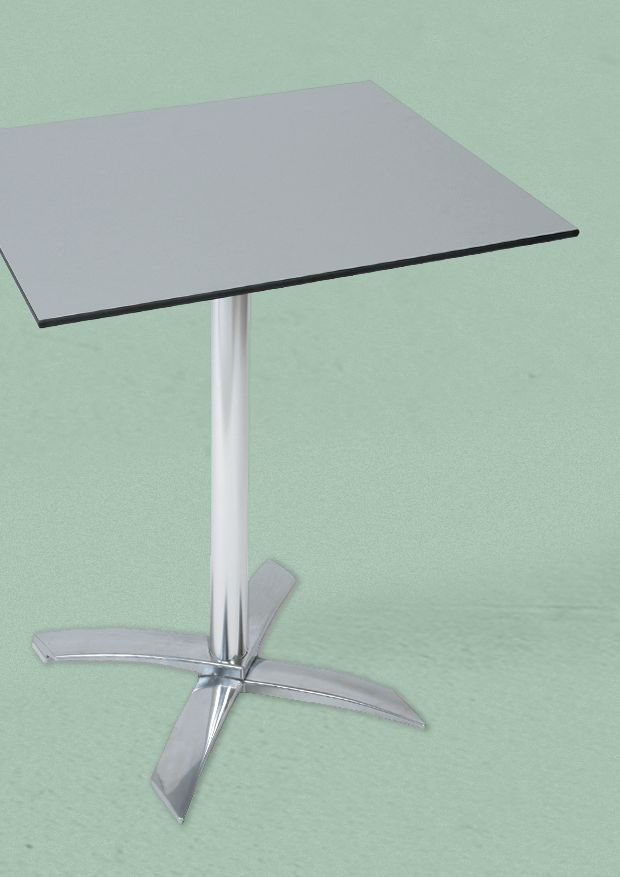 Table extérieure rabattable Limonade - RESTOOTAB - aluminium - plateaux carrés 70x70cm ou ronds ø75cm_0
