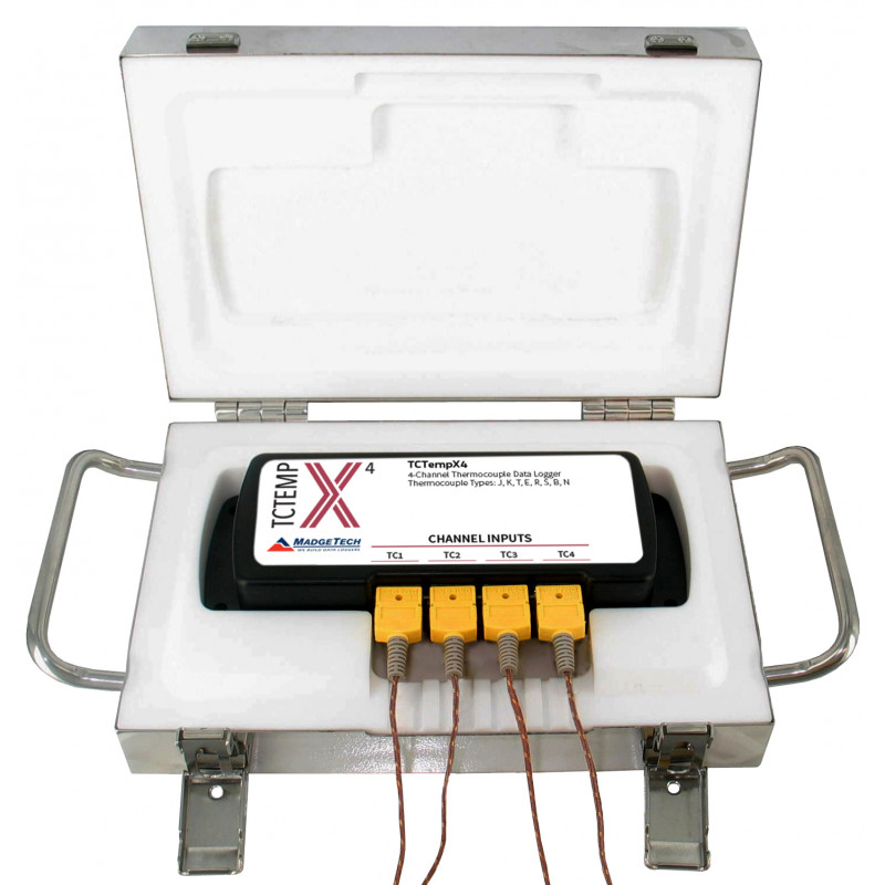 ThermoVaultX - Enregistreur de température 4 ou 8 voies avec isolation thermique jusqu'à 350°C - Kit complet avec logiciel et sondes_0