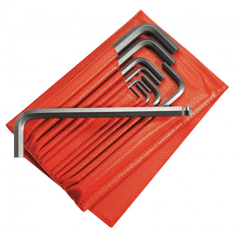 JEU DE 13 CLÉS MÂLES LONGUES 6 PANS 3 À 19MM EN TROUSSE - FACOM - 83H.JL13