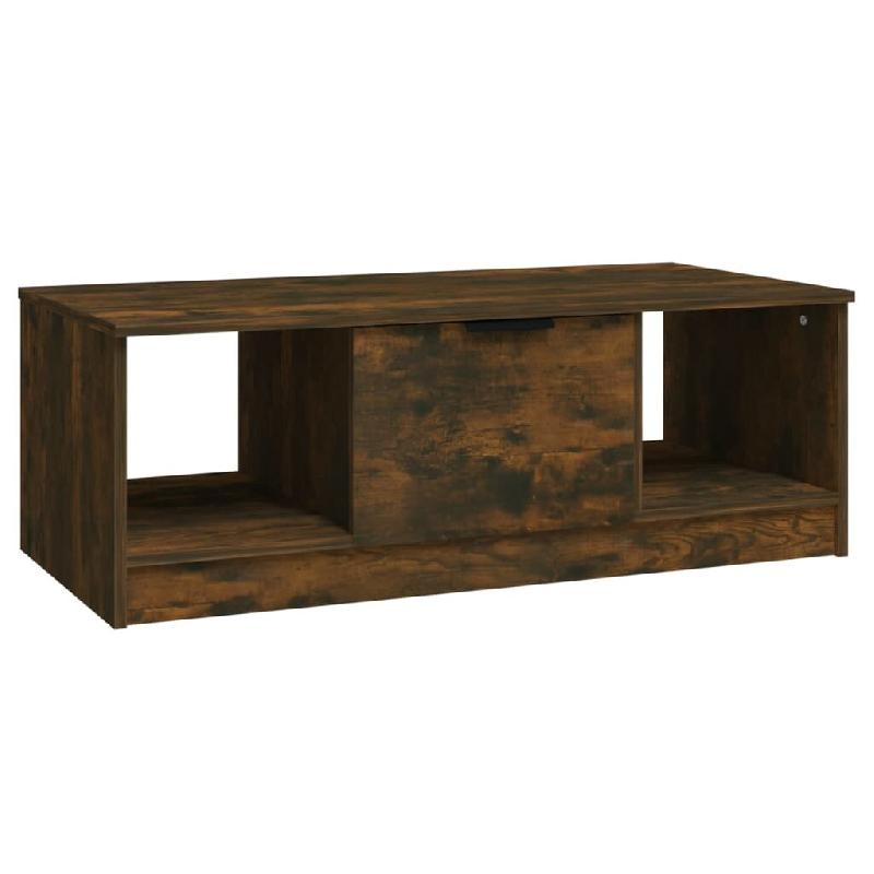 VidaXL Table basse chêne fumé 102x50x36 cm bois d'ingénierie Modèle Sirius Prestige Plus - 817078XL_0