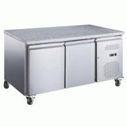 A.C.L - Table réfrigérée 2 portes - 390 L - 600x400 plans de travail granit évaporateur traité - inox 3701647305486 A.C.L - Table réfrigérée 2 portes - 390 L - 600x400 plans de travail granit évaporateur traité - inox 3701647305486