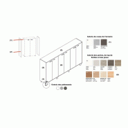 Armoire moyenne 6 portes - Quadrifoglio - Noyer Canaletto_0